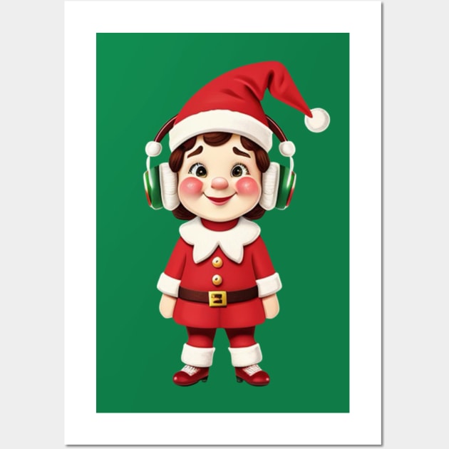 Merry Christmas Elf Happy Holidays Music Genius Art Wall Art by musicgeniusart